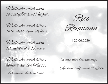 Anzeige von Rico Reymann von MGO