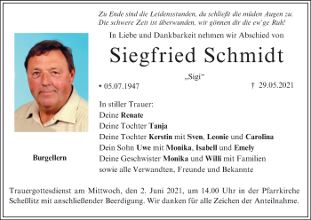 Anzeige von Siegfried Schmidt von MGO