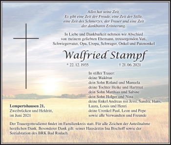 Anzeige von Walfried Stampf von MGO