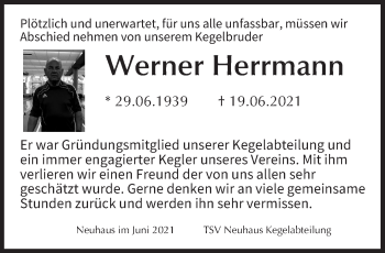 Anzeige von Werner Herrmann von MGO