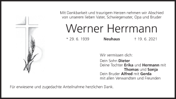 Anzeige von Werner Herrmann von MGO