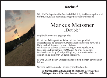 Anzeige von Markus   Meissner  -  