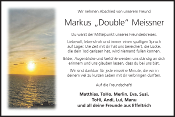Anzeige von Markus   Meissner  -  