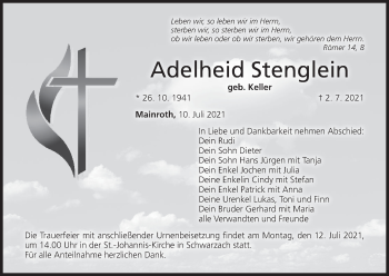 Anzeige von Adelheid Stenglein von MGO