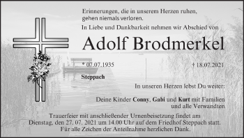 Anzeige von Adolf Brodmerkel von MGO