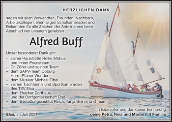 Anzeige von Alfred Buff von MGO