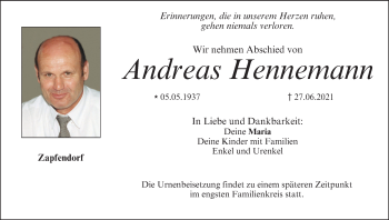 Anzeige von Andreas Hennemann von MGO