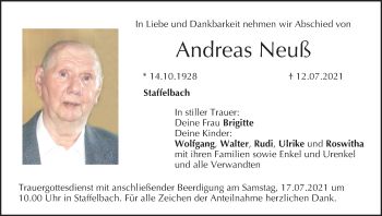 Anzeige von Andreas Neuß von MGO