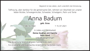 Anzeige von Anna Badum von MGO