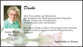 Anzeige von Anna Marie Meindl von MGO