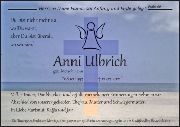 Anzeige von Anni Ulbrich von MGO