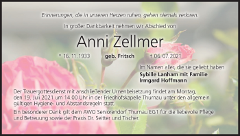 Anzeige von Anni Zellmer von MGO