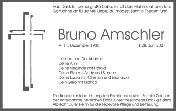 Anzeige von Bruno Amschler von MGO