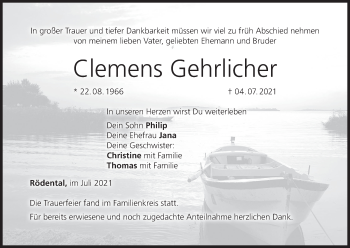 Anzeige von Clemens Gehrlicher von MGO