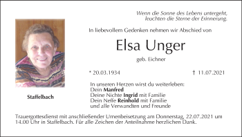 Anzeige von Elsa Unger von MGO