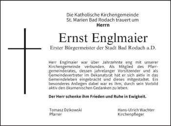 Anzeige von Ernst Englmaier von MGO