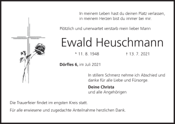 Anzeige von Ewald Heuschmann von MGO