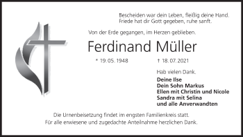Anzeige von Ferdinand Müller von MGO