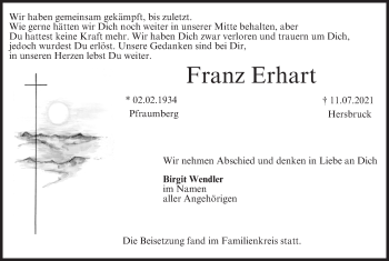 Anzeige von Franz Erhart von MGO