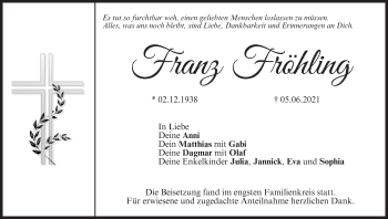 Anzeige von Franz Fröhling von MGO