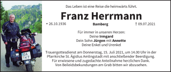 Anzeige von Franz Herrmann von MGO