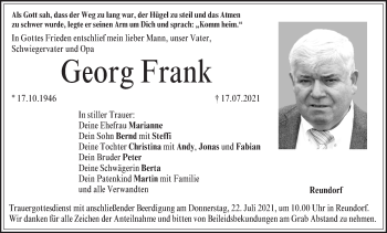 Anzeige von Georg Frank von MGO