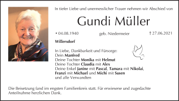 Anzeige von Gundi Müller von MGO