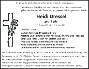 Anzeige von Heidi Dressel von MGO