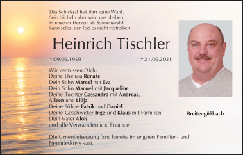 Anzeige von Heinrich Tischler von MGO