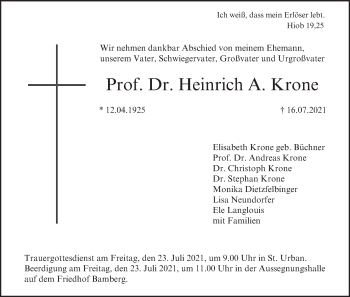 Anzeige von Heinrich A. Krone von MGO