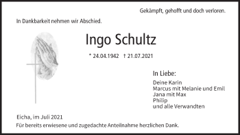 Anzeige von Ingo Schultz von MGO