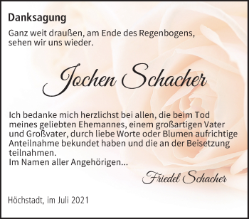 Anzeige von Jochen Schacher von MGO