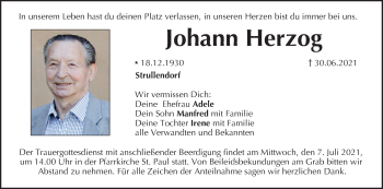 Anzeige von Johann Herzog von MGO