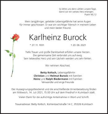 Anzeige von Karlheinz Burock von MGO