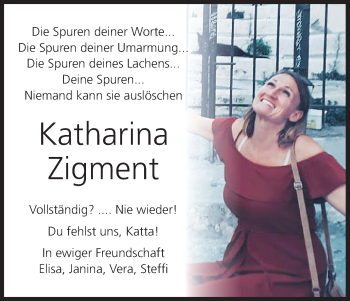 Anzeige von Katharina Zigment von MGO