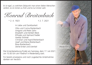 Anzeige von Konrad Breitenbach von MGO