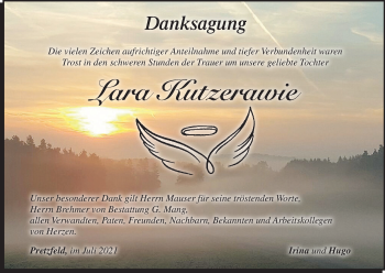 Anzeige von Lara Kutzerawie von MGO