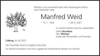 Anzeige von Manfred Weid von MGO
