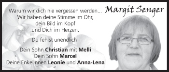 Anzeige von Margit Senger von MGO