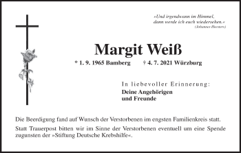 Anzeige von Margit Weiß von MGO