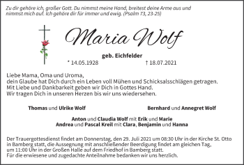 Anzeige von Maria Wolf von MGO