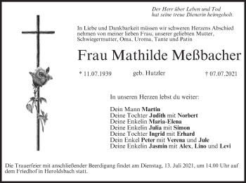 Anzeige von Mathilde Meßbacher von MGO