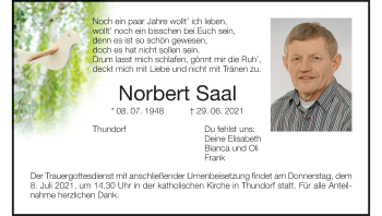 Anzeige von Norbert Saal von MGO