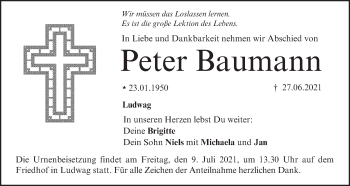Anzeige von Peter Baumann von MGO