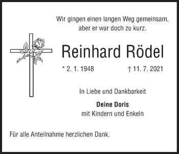 Anzeige von Reinhard Rödel von MGO