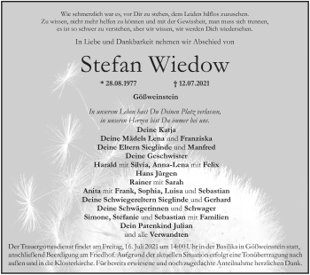 Anzeige von Stefan Wiedow von MGO