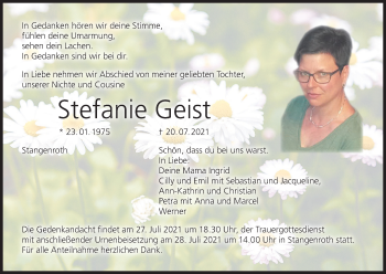 Anzeige von Stefanie Geist von MGO