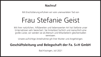 Anzeige von Stefanie Geist von MGO