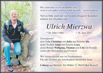 Anzeige von Ulrich Mierzwa von MGO