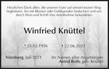 Anzeige von Winfried Knüttel von MGO
